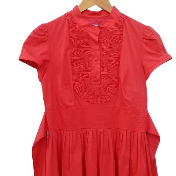 Eliza J | Short Sleeve Button Down Ruffle Dress 6 - Picture 2 of 8